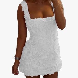 White Amazon Flower Dress